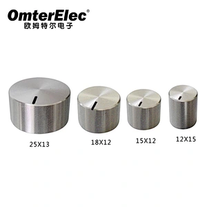 smooth surface silver aluminum knob