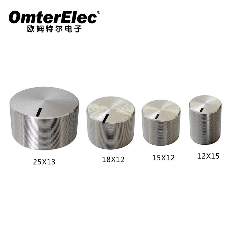 smooth surface silver aluminum knob